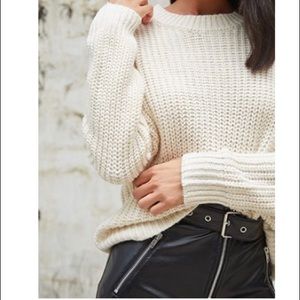 NWOT Cream F21 Sweater